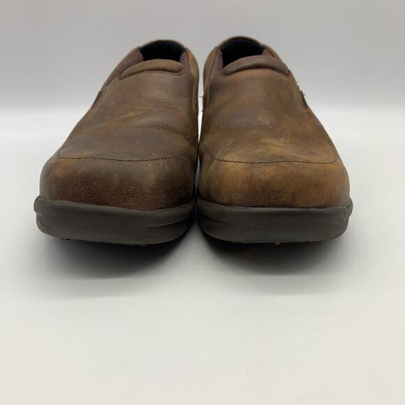 Red Wing Worx Womens 6 M Brown Slip on Leather Clog Support Cushion Steel Toe - Picture 7 of 13